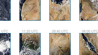 The MODIS Rapid Response System provides daily satellite images of the Earth's landmasses in near real time using data.