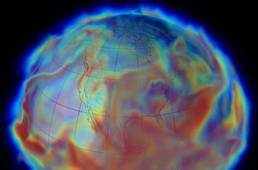 The Modern Era Retrospective-analysis for Research and Applications 
(MERRA) is producing a comprehensive record of Earth's weather and climate from 1979, the beginning of the operational Earth observing satellite era, up to the present. This visualization depicts specific atmospheric humidity on June 17, 1993, during the Great Flood that hit the Midwestern United States.