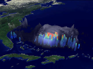 Hurricane Bonnie; looking inside the storm.