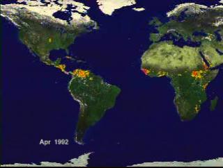 AVHRR Fire Data April 1992 - Dec. 1993  10 Day Averages  (Semi-Global)1 months-sec