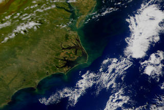 The Carolina coast on October 16, 1999 from SeaWiFS