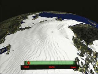 Arctic Sea Ice Thickness from 1940 through 2060 from the GFDL Coupled Global Climate Model