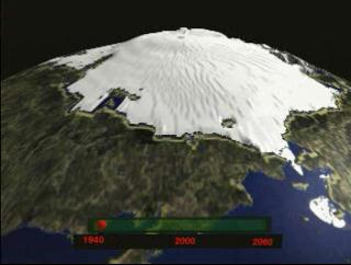 Arctic Sea Ice Thickness from 1940 through 2060 from the GFDL Coupled Global Climate Model