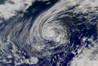 A close up of Hurricane Olga, from the SeaWiFS Instrument.