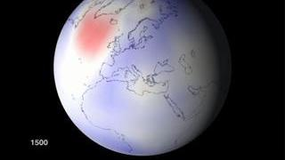 Animation of Temperature Response over Europe, 1500 - 1998 C.E.