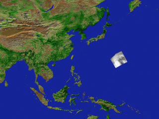 This animation zooms down to Typhoon Phanfone just south of Japan.  The structure of the storm is revealed where yellow represents 0.5 inches of rain or more, green shows 1.0 inches of rain and red shows 2.0 inches or more.