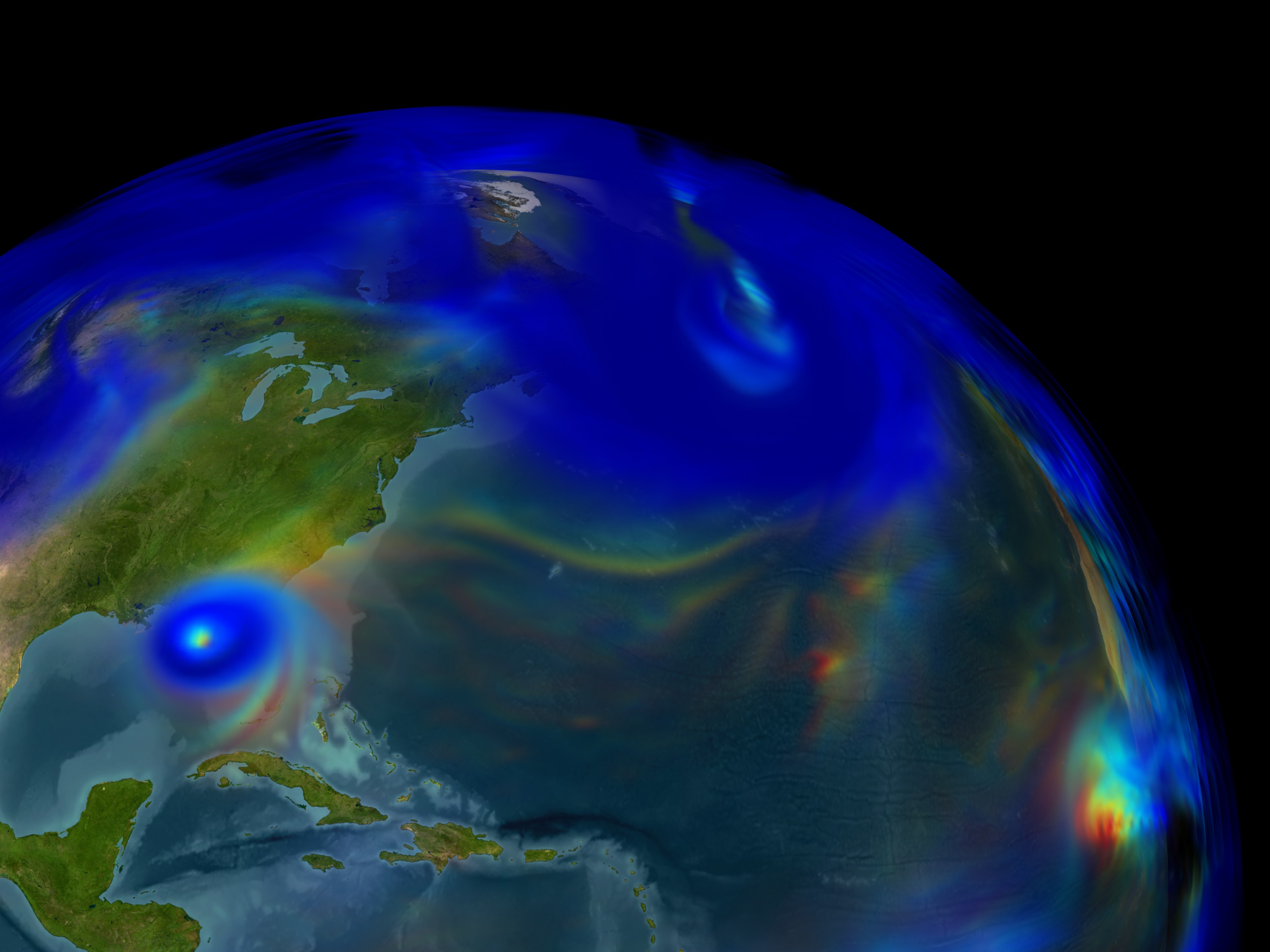 3D volumetric visualization of Hurricane Frances