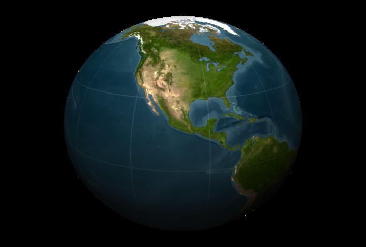 This animation shows the path of the CREAM balloon during its record-breaking flight.  The first circumnavigation path is seen in red.  The second is shown in green and the third in yellow.