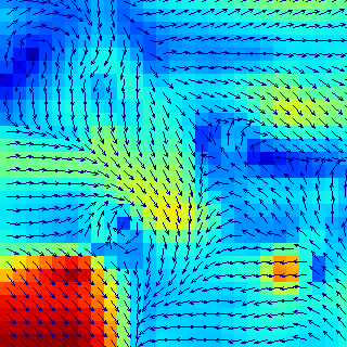 This animation shows El Niño and La Niña from
1997 through 1998. Each frame is a ten-day average of wind
anomalies—that is, of differences from normal wind velocities.
The area shown in the animation is the Pacific ocean
from -21 to +21 latitude and +120 to +290 East
longitude.This product is available through our Web Map Service.