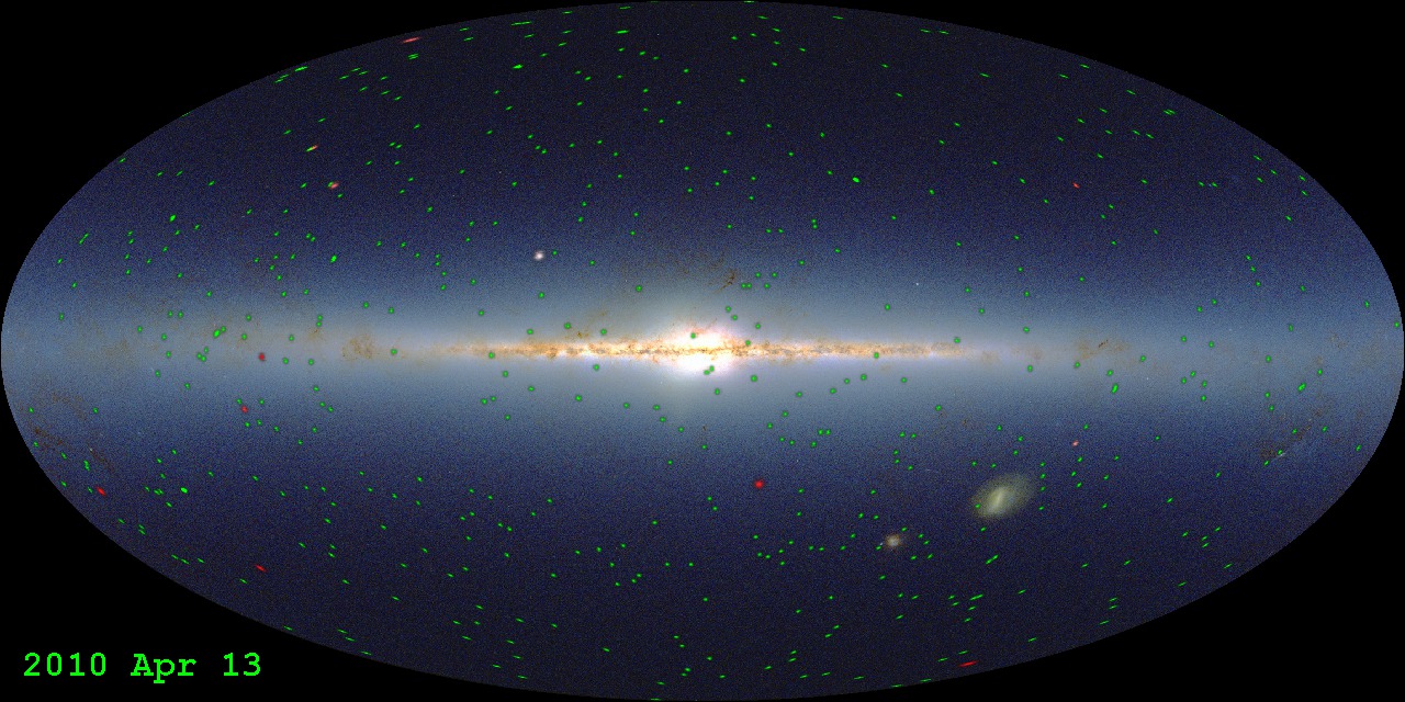 This movie presents a frame for each Swift-detected gamma-ray burst.