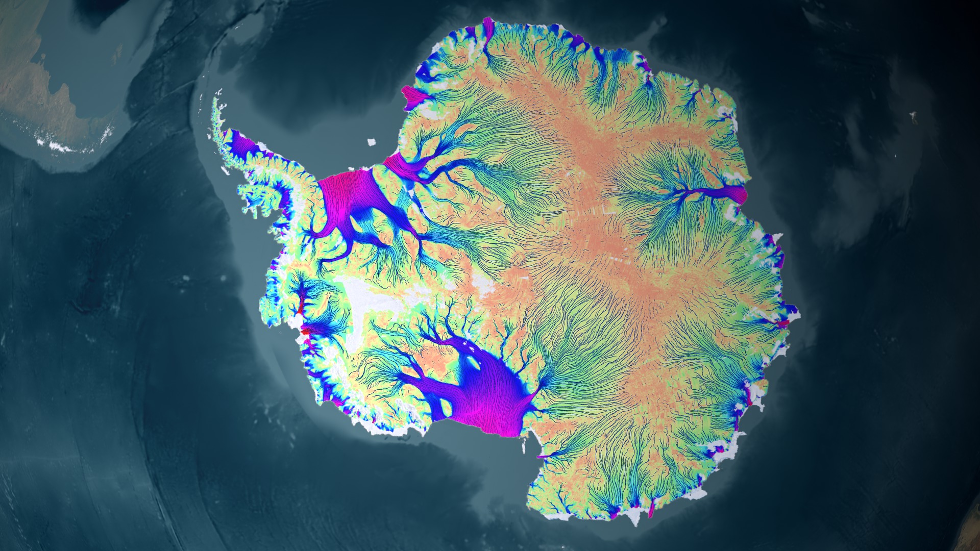 Differentially-scaled ice velocity 