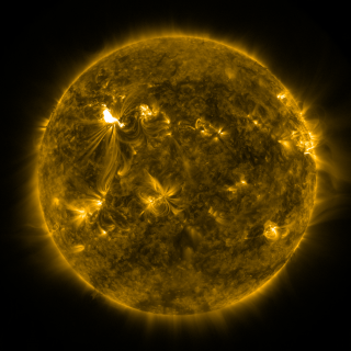 The solar flare in the 171A (17.1nm) filter