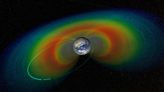 RBSP's orbit travels through the geomagnetic field and radiation belts.