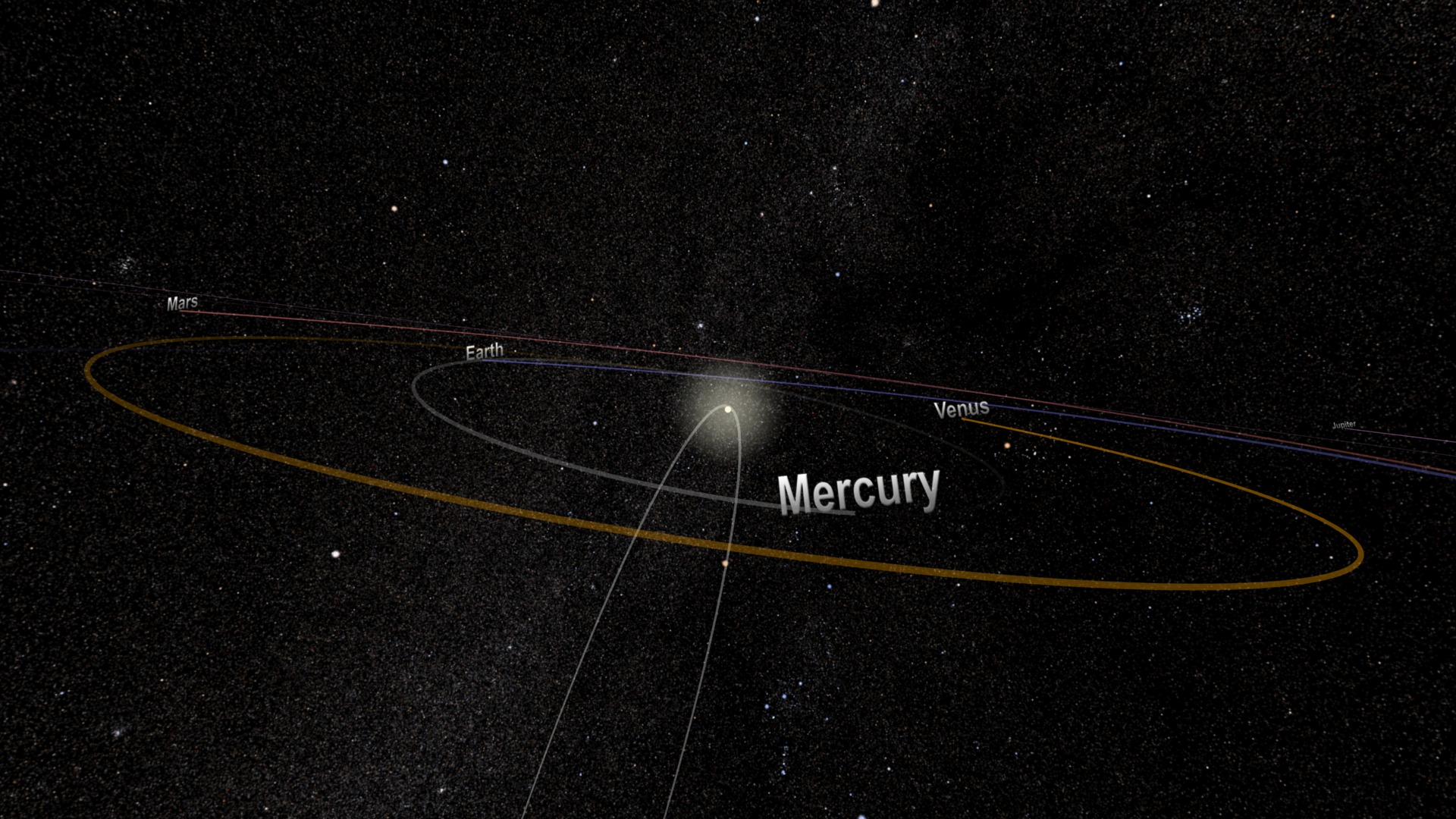 HD movie of representative orbit of a sungrazing comet.