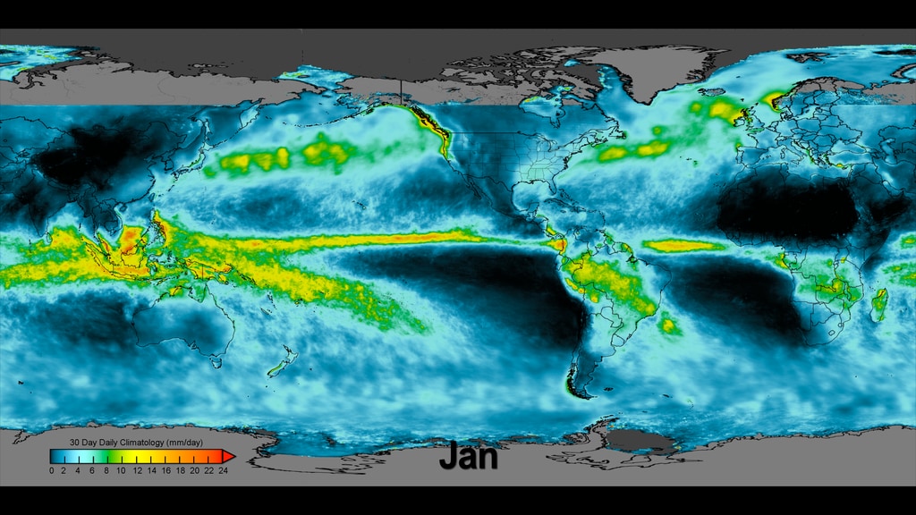 Example composite showing the daily climatology along with the appropriate month and colorbar.