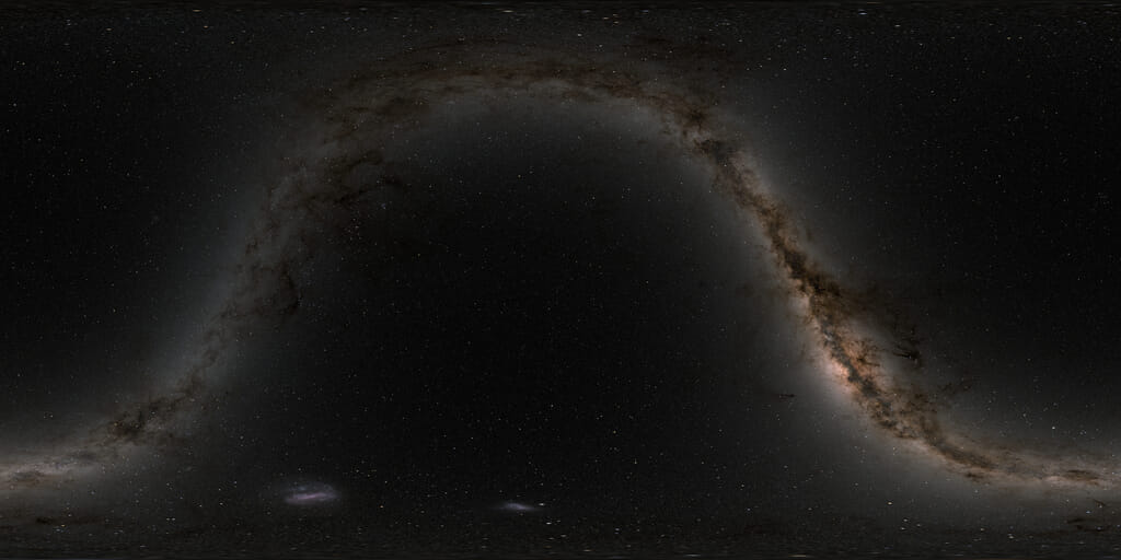 The randomized star map in celestial coordinates, at five different resolutions. (Or more generically: The galactic plane is tilted 63&ampdeg; in the coordinate frame of the image.)