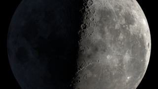 Third quarter. Rises around midnight, visible to the north after sunrise.