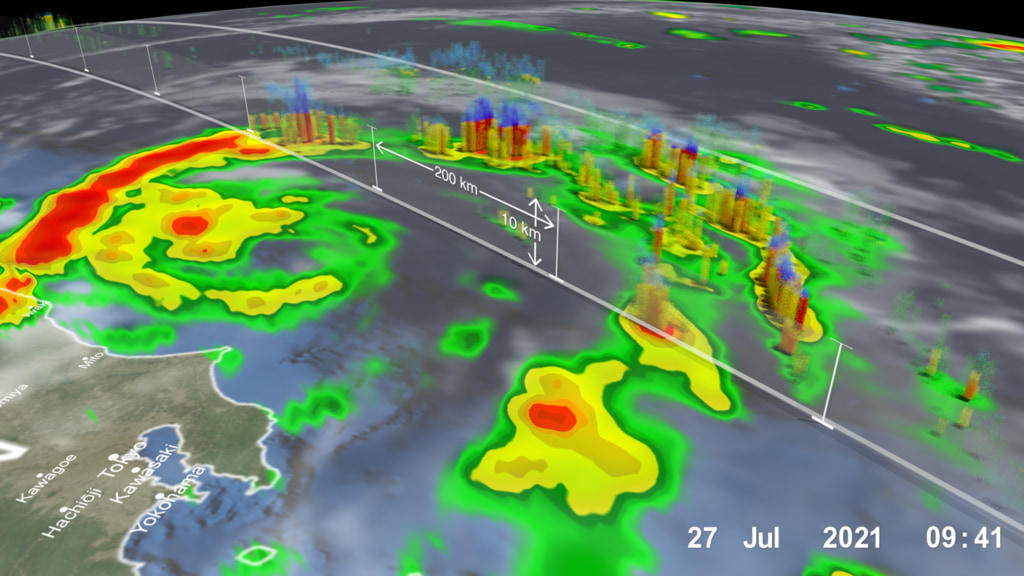 Tropical Storm Nepartak was seen off the coast of Japan on July 27, 2021 while the Olympics were being held in nearby Tokyo.