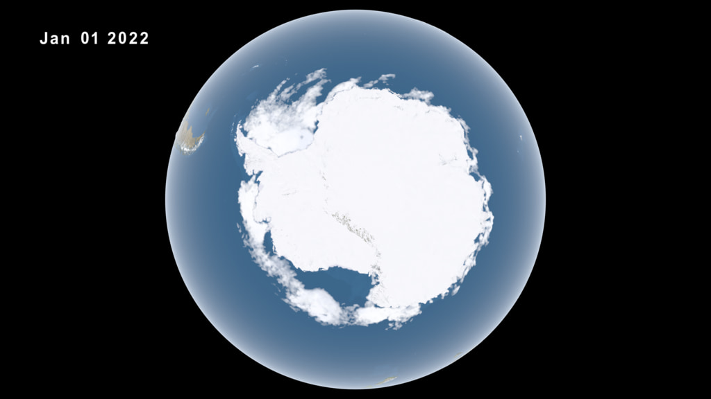 2022 Antarctic daily sea ice with date