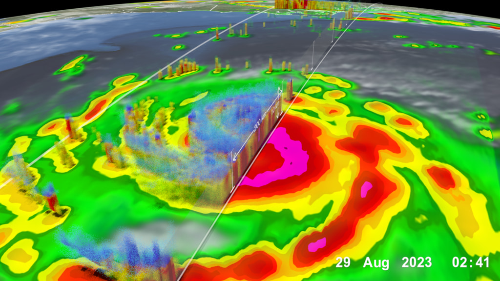 Hurricane Franklin in the Atlantic on August 29, 2023 at 2:41Z