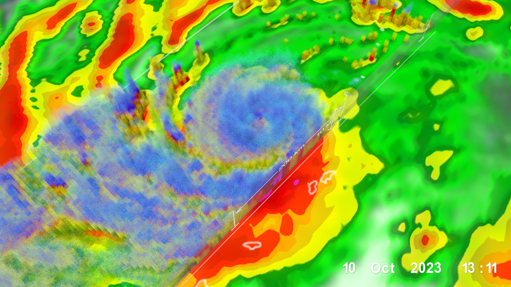 Typhoon Bolaven on October 10, 2023 at 13:11Z.