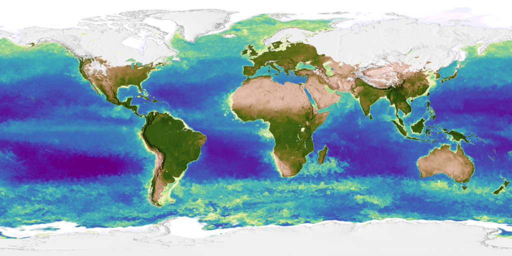 Biosphere data processed for display on Science On a Sphere (SOS).