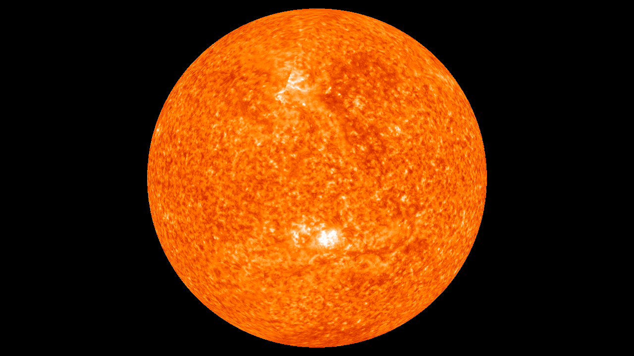 Rotating solar sphere made from a combination of imagery from the two STEREO spacecraft, together with simultaneous data from the Solar Dynamic Observatory.This movie is made from data taken on January 31, 2011. STEREO is able to take images like this once every ten minutes.  Because the STEREO separation was still slightly less than 180 degrees at that time, the small gap on the far side of the Sun has been interpolated over to simulate the full 360 degree view that STEREO will see.  This gap will start to disappear on February 6, 2011, and will completely disappear over the next several days. The regions near the seam between the STEREO Ahead and Behind images appear stretched out because they are at the edges of the Sun in the original images. As the STEREO spacecraft continue to move further around to the farside of the sun, imaging in this part of the globe will improve.Credit: NASA/Goddard Space Flight Center/STEREO/SECCHI