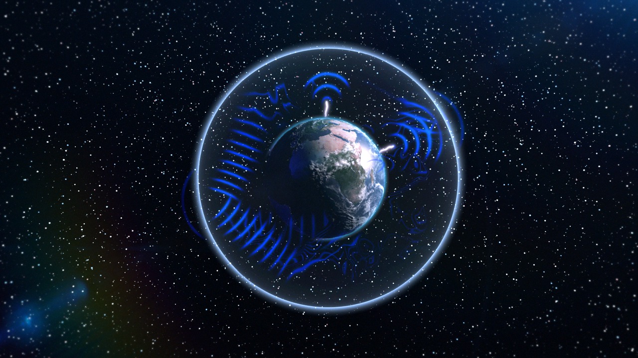 Animation of Schumann resonance in Earth's atmosphere.