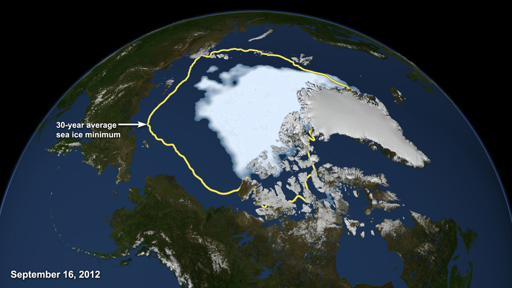 Arctic sea ice continued its long-running disappearing act in the summer of 2012.