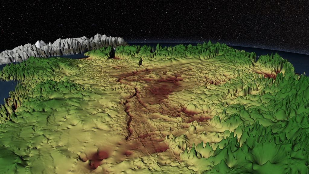 Scientists have discovered a giant canyon buried under ice.