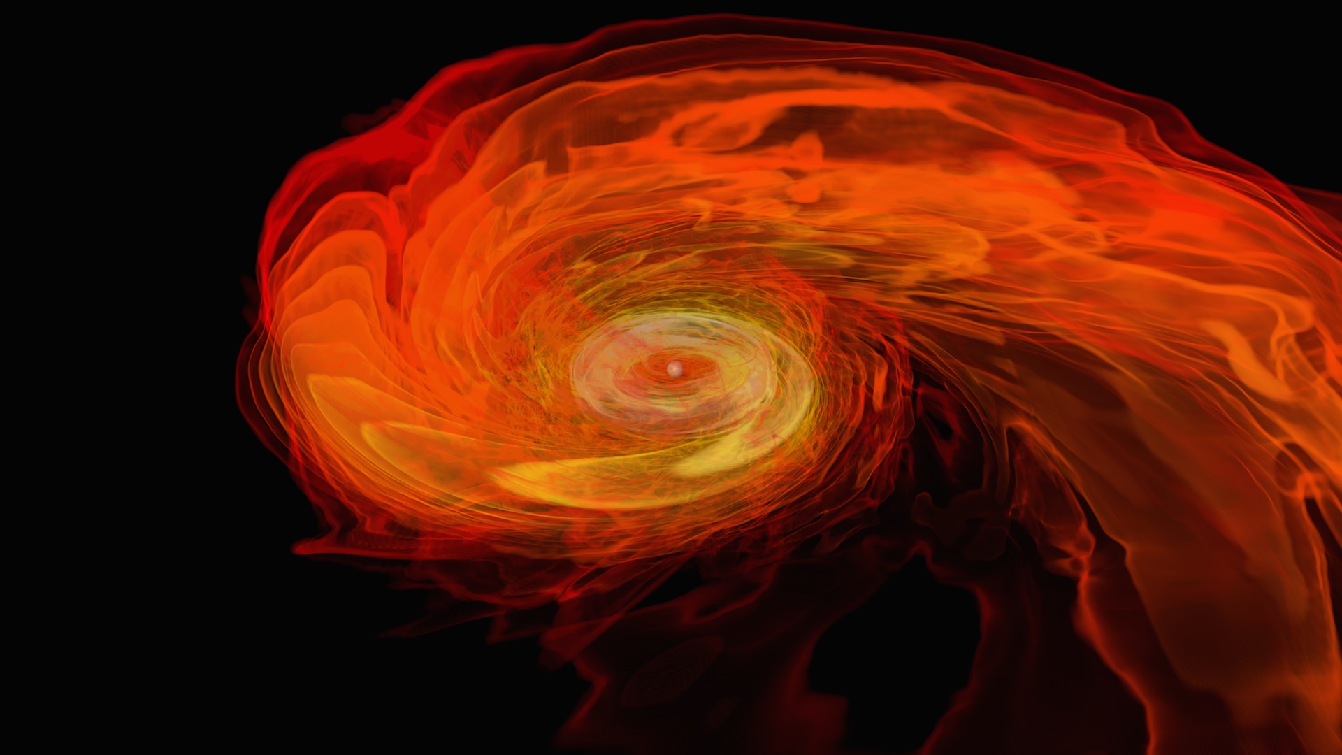 Edited video with music of the 4k neutron star merger simulation.Credit: NASA/AEI/ZIB/M. Koppitz and L. RezzollaMusic: "Approaching Eclipse" from stock music site Killer TracksWatch this video on the NASA Goddard YouTube channel.For complete transcript, click here.