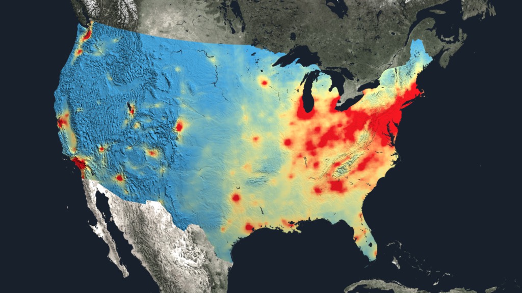 This visualization shows nitrogen dioxide data only. 