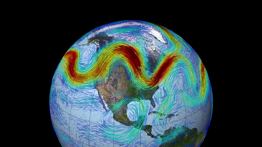 LEAD: What has happened to summer? The summer’s temperatures for much of U.S. (except the western U.S. coast) are cooler than normal. This, following the bitter polar vortex chill back in January. What’s going on? 1. One of many driving forces of this weather (besides El Niño, NAO, PDO, etc.) might be the jet stream’s interaction with the Arctic Ocean. 2. The Arctic is warming at twice the rate of the rest of the world, partly because the sea ice is melting, allowing the sun to warm up the ocean water. 3. But more open water means more evaporation and clouds. Will more clouds act as cooling sun umbrellas, or warming blankets in the future? NASA’s new ARISE mission onboard the flying C-130 laboratory will look for some answers this coming September. TAG: The peak of the Arctic sea ice melt usually happens in mid-September. Expect new NASA images then.