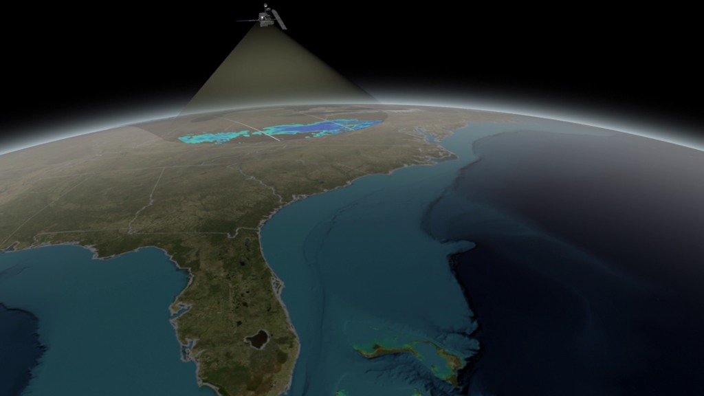 LEAD: A new NASA satellite will help TV meteorologists forecast winter snowstorms.

1. NASA just announced that its newest weather satellite, GPM, launched February 2014 is up and running. Detailed data is ready to use publicly in weather forecasting.

2. For the first time scientists can measure from space the full range of precipitation from rain to snow, including the size and distribution of raindrops and snowflakes.

3. In this March 2014 storm the blue color shows the heavy snow in the upper levels of the storm off the Carolinas.

TAG: This dual-frequency radar and microwave data will also help weather forecasters make better predictions of hurricanes and flooding rains.
