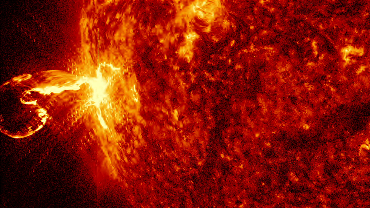 A video explaining the differences between coronoal mass ejections and flares.For complete transcript, click here.