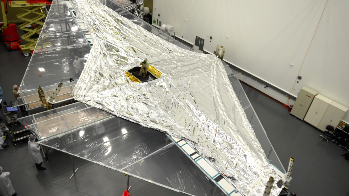 JWST's Sunshield Full Deploy Test Time Lapse