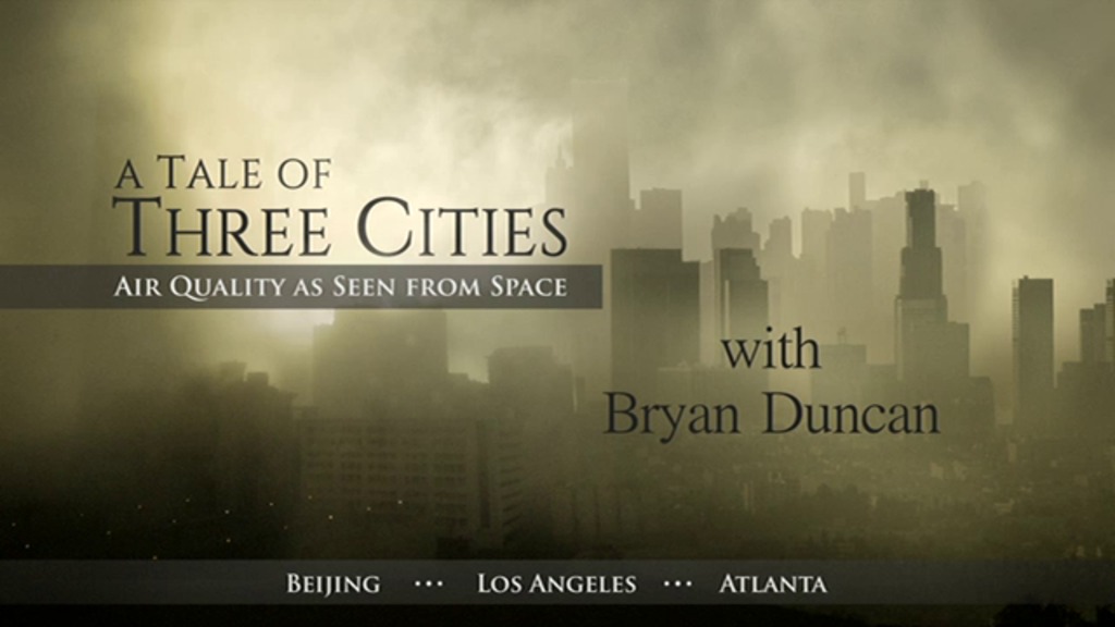 Dr. Bryan N. Duncan is a deputy project scientist for the Aura Mission at NASA Goddard. In this talk he tells the story of air quality in three cities-
Beijing, Los Angeles, and Atlanta.
For complete transcript, click here.