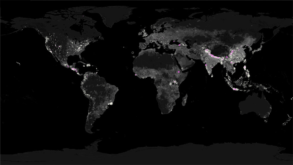 Scientists map the location of more than 6,500 landslides.