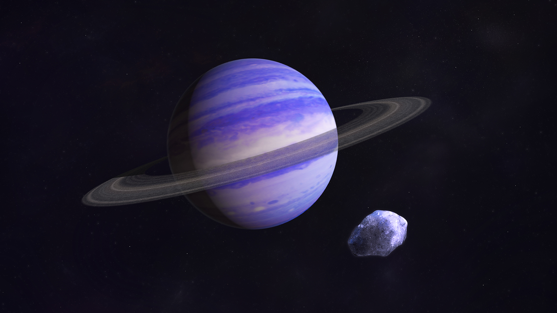 Neptune-mass exoplanets like the one shown in this artist's rendering may be the most common in the icy regions of planetary systems. Beyond a certain distance from a young star, water and other substances remain frozen, leading to an abundant population of icy objects that can collide and form the cores of new planets. In the foreground, an icy body left over from this period drifts past the planet.Credit: NASA's Goddard Space Flight Center/Francis Reddy