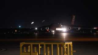 Carried inside a U.S. Air Force C5M Super Galaxy aircraft, the James Webb Space Telescope arrives at Ellington Field Reserve Joint Base near Houston, Texas on May 5, 2017.  The Webb Telescope team unloads the telescope and transports it by road to the NASA Johnson Space Center for cryogenic testing.  During its transport from the NASA Goddard Space Flight Center to the NASA Johnson Space Center, the Webb Telescope is kept safe inside the Space Telescope Transport Air Rail and Sea (STTARS) container.  

At the NASA Johnson Space Center, engineers cleaned and moved STTARS into the Chamber A cleanroom where the Webb Telescope was unloaded and attached to a rollover fixture.