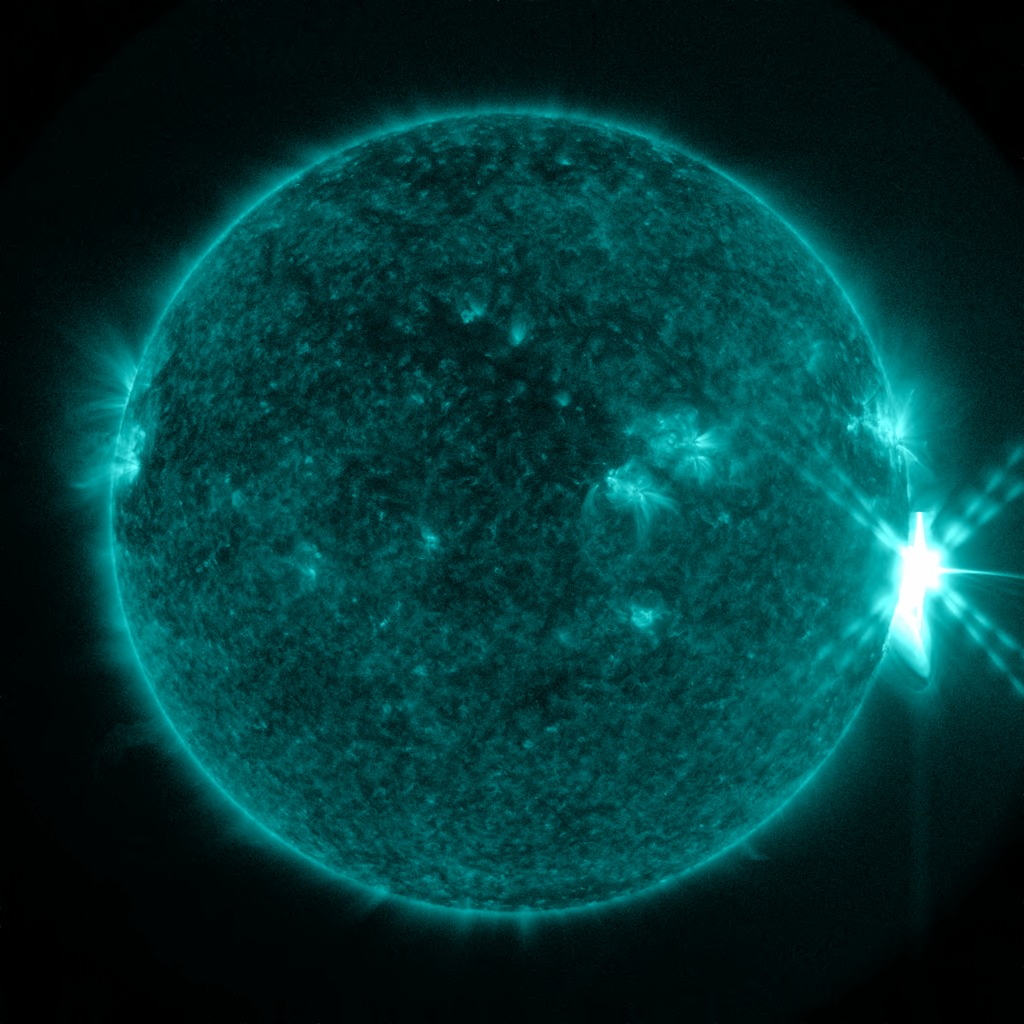 4k frames and ProRes video from SDO quicklook products.  This footage is in 131 angstrom extreme ultraviolet light at approximately 30 second imaging cadence.  It covers the time period of 14:59 to 17:00UTC 9/10/2017.