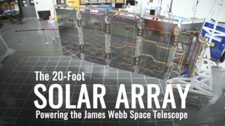 The James Webb Space Telescope's 20-foot solar array will provide all the power the observatory needs, by converting sunlight into electricity.  Webb's solar array is its first and most important deployment.  The small yet effective array will release itself like an accordian to a straightened configuration shortly after launch.  The power it creates will help operate the telescope's propulsion and communication subsystems, as well as its scientific instruments.