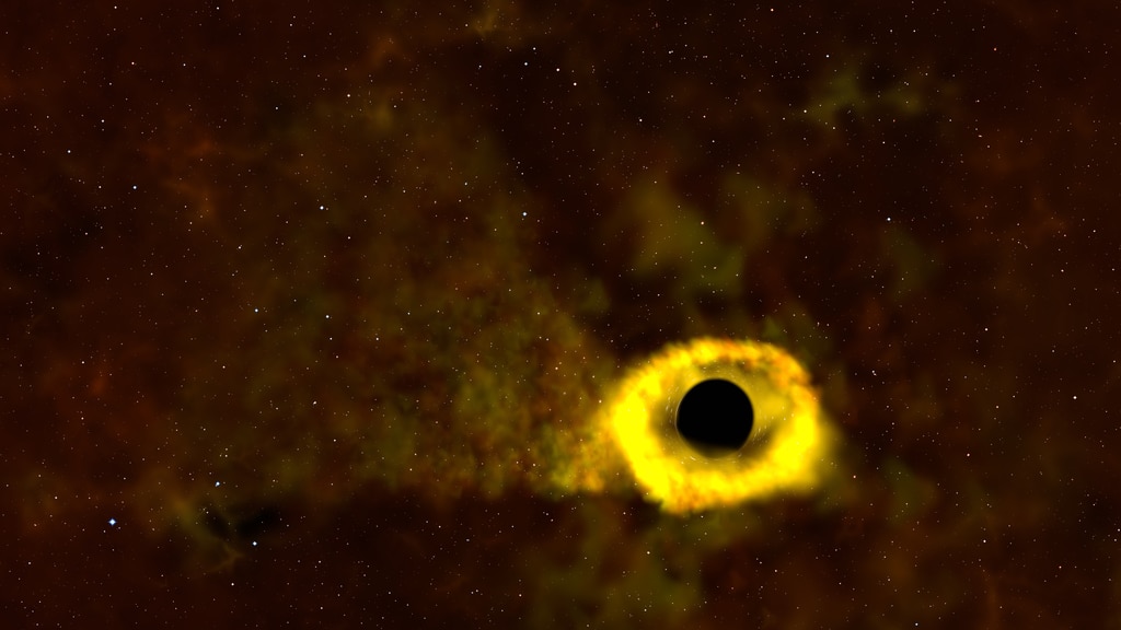 When a star strays too close to a black hole, intense tides break it apart into a stream of gas. The tail of the stream escapes the system, while the rest of it swings back around, surrounding the black hole with a disk of debris. This video includes images of a tidal disruption event called ASASSN-19bt taken by NASA’s Transiting Exoplanet Survey Satellite (TESS) and Swift missions, as well as an animation showing how the event unfolded. 

Credit: NASA’s Goddard Space Flight Center
Music: "Games Show Sphere 03" from Universal Production MusicWatch this video on the NASA Goddard YouTube channel.Complete transcript available.