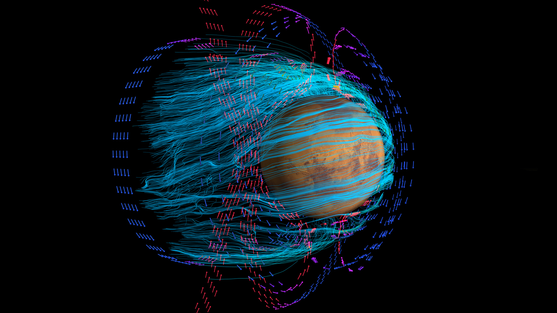 MAVEN data have enabled the first map of the electric current systems (blue and red arrows) that shape the induced magnetic field surrounding Mars.

Credit: NASA/Goddard/MAVEN/CU Boulder/SVSUniversal Production Music: “A Lucid Dream” and “Shimmer Oscillations” by James Joshua OttoWatch this video on the NASA Goddard YouTube channel.Complete transcript available.