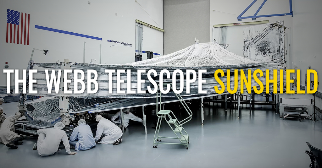 The Webb Telescope sunshield feature.