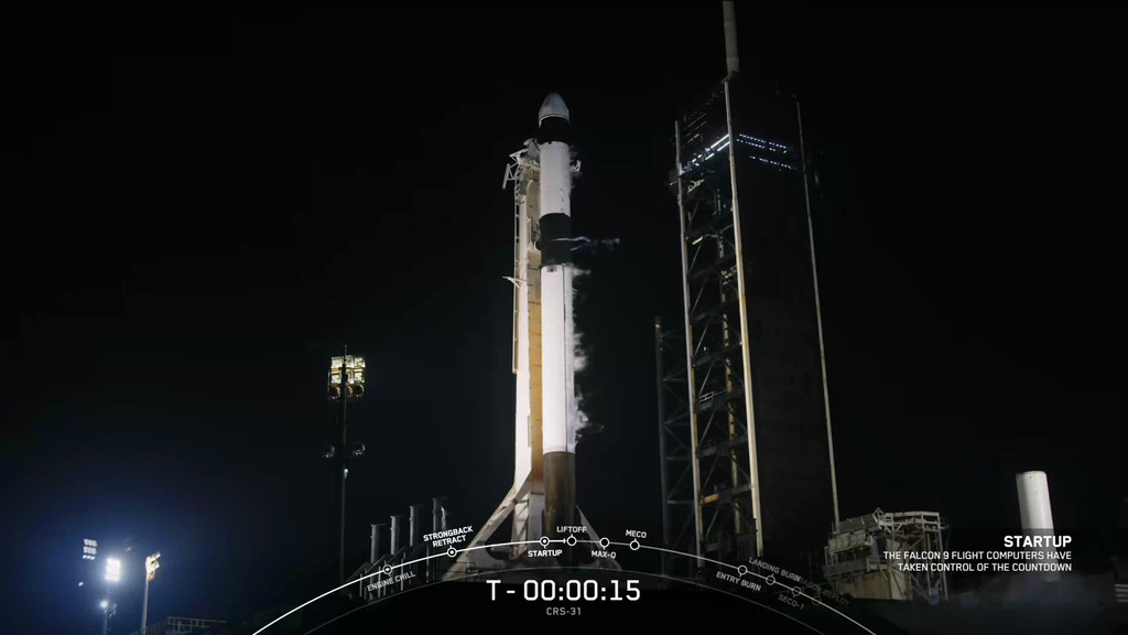 NASA's SpaceX CRS-31 Live Launch Coverage - 4KTo download the entire launch broadcast, visit: https://images.nasa.gov/details/KSC-20241104-VP-CDC01-0001-SpaceX_CRS_31_Live_Launch_Coverage_4KVideo Credit: NASA