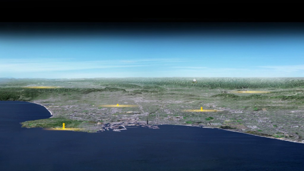 This animation shows the carbon monitoring system for the Los Angeles megacity and the different measurement methods and vantage points.