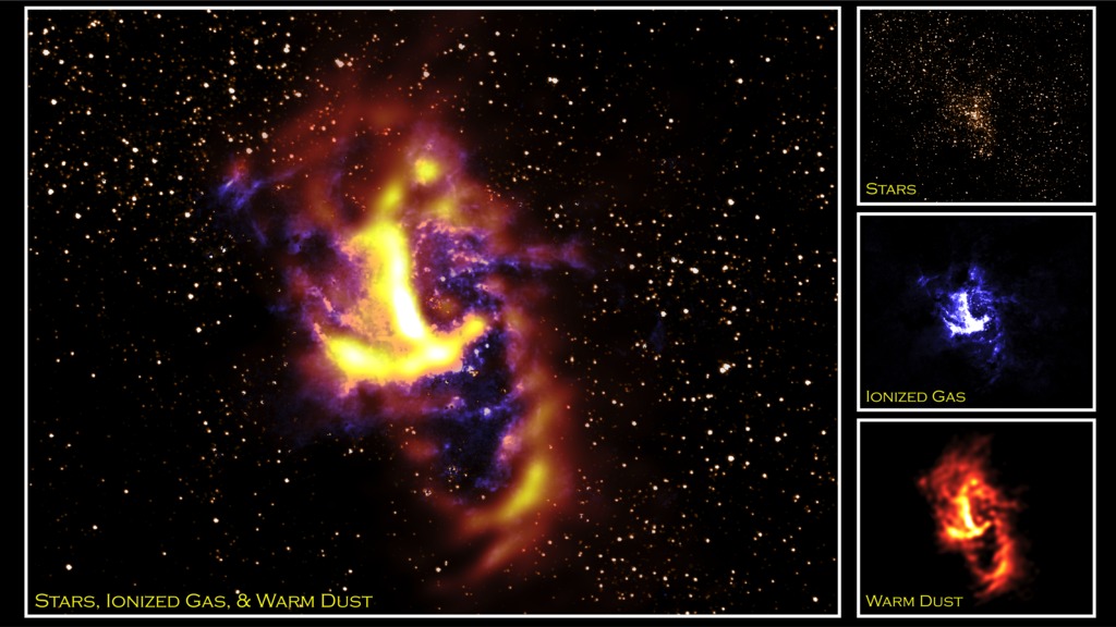 Images of Circumnuclear Ring (CNR) at the center of the Milky Way Galaxy.