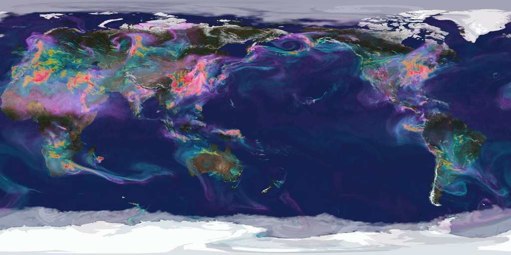 Sulfur and Sulfates animation of Sept 1 - Dec 31, 2006