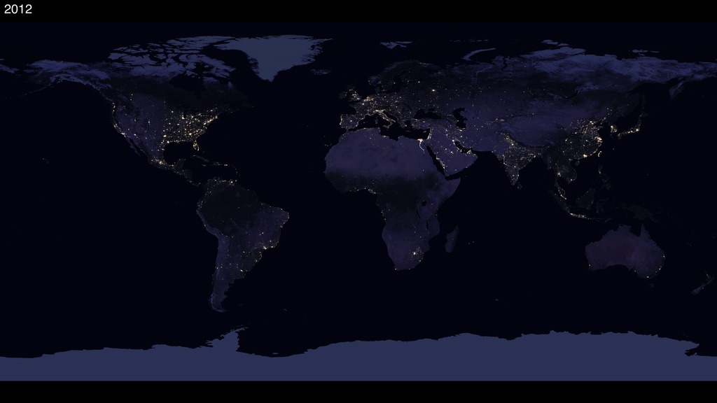 Black Marble comparing 2012 lights vs. 2016 lights